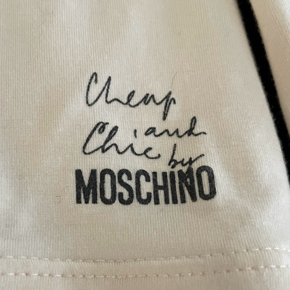 Moschino Long Sleeve Cream Top With Design size S - Picture 7 of 10